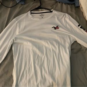 Barely Worn and White/Flowered Hollister Longsleeve Shirt